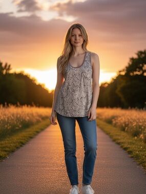 Joie Snake-Print Tank Top in Beige and Taupe